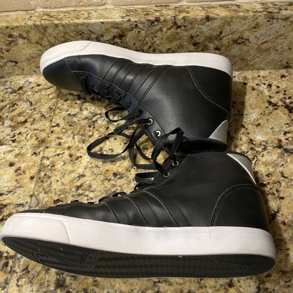 ❤️ ADIDAS WOMENS BLACK HI TOP CLOUDFOAM SNEAKERS 9 - Picture 5 of 7